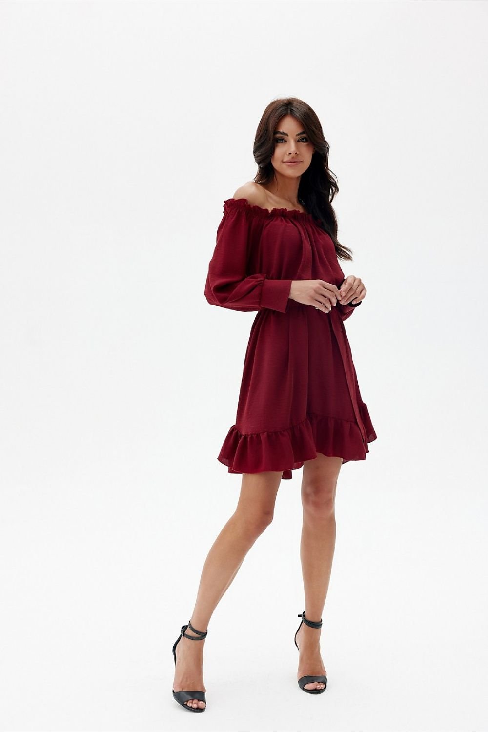 Airy Ruffle Trapeze Dress Roco Fashion