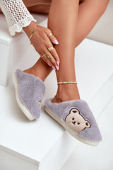 Cozy Fur Women's Slippers Teddy Bear