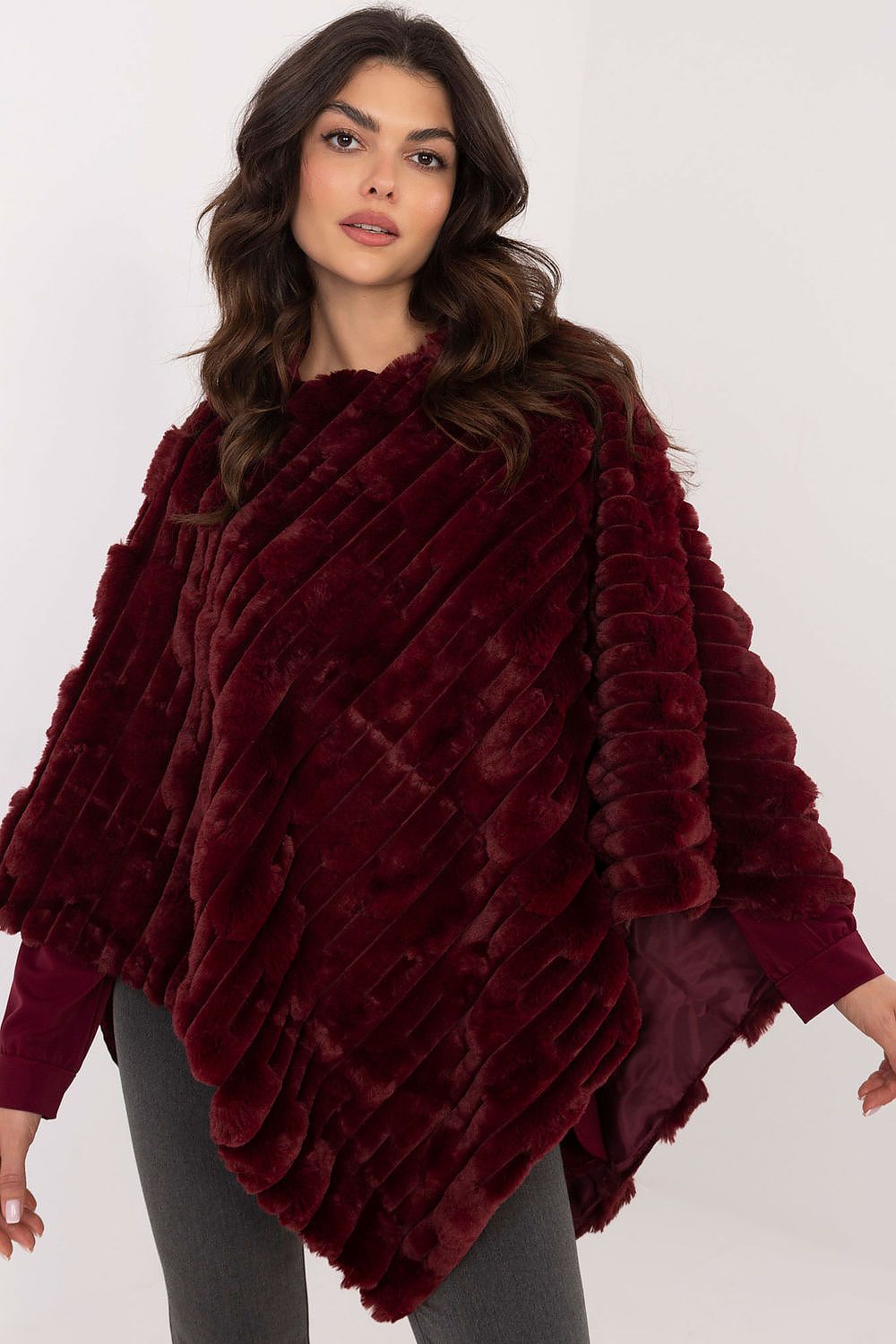 Casual Versatile Textured Poncho AT