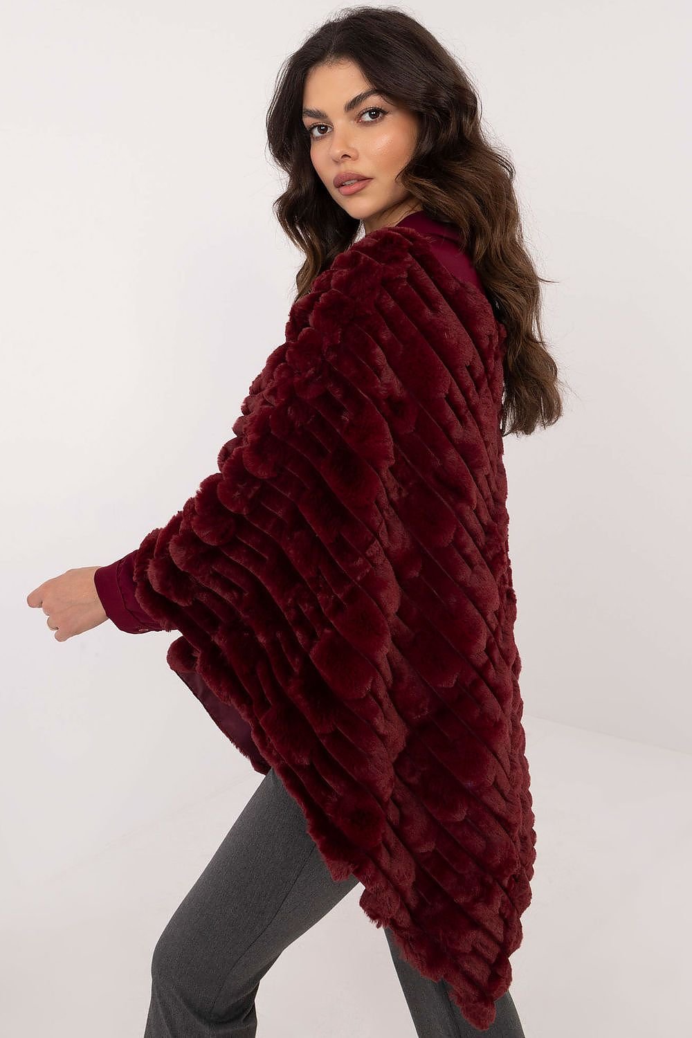 Casual Versatile Textured Poncho AT