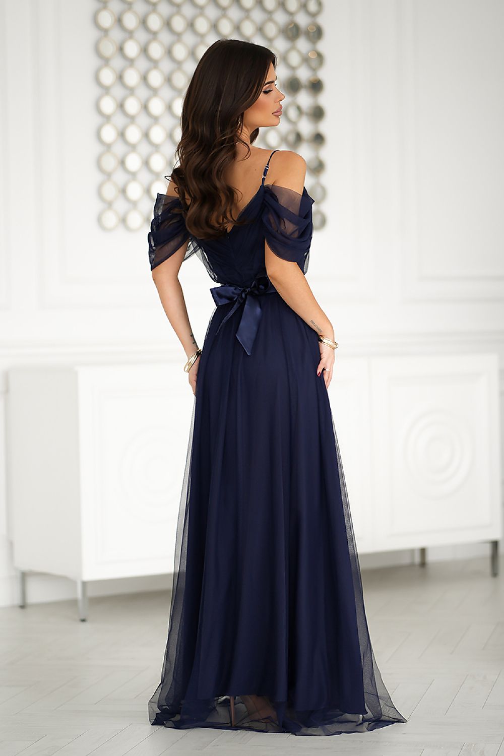 Elegant Long Dress Bicotone