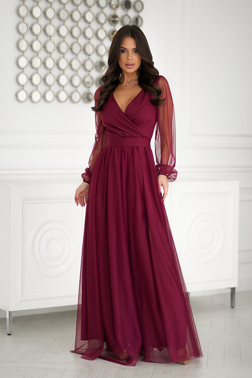 Graceful Long Dress Bicotone