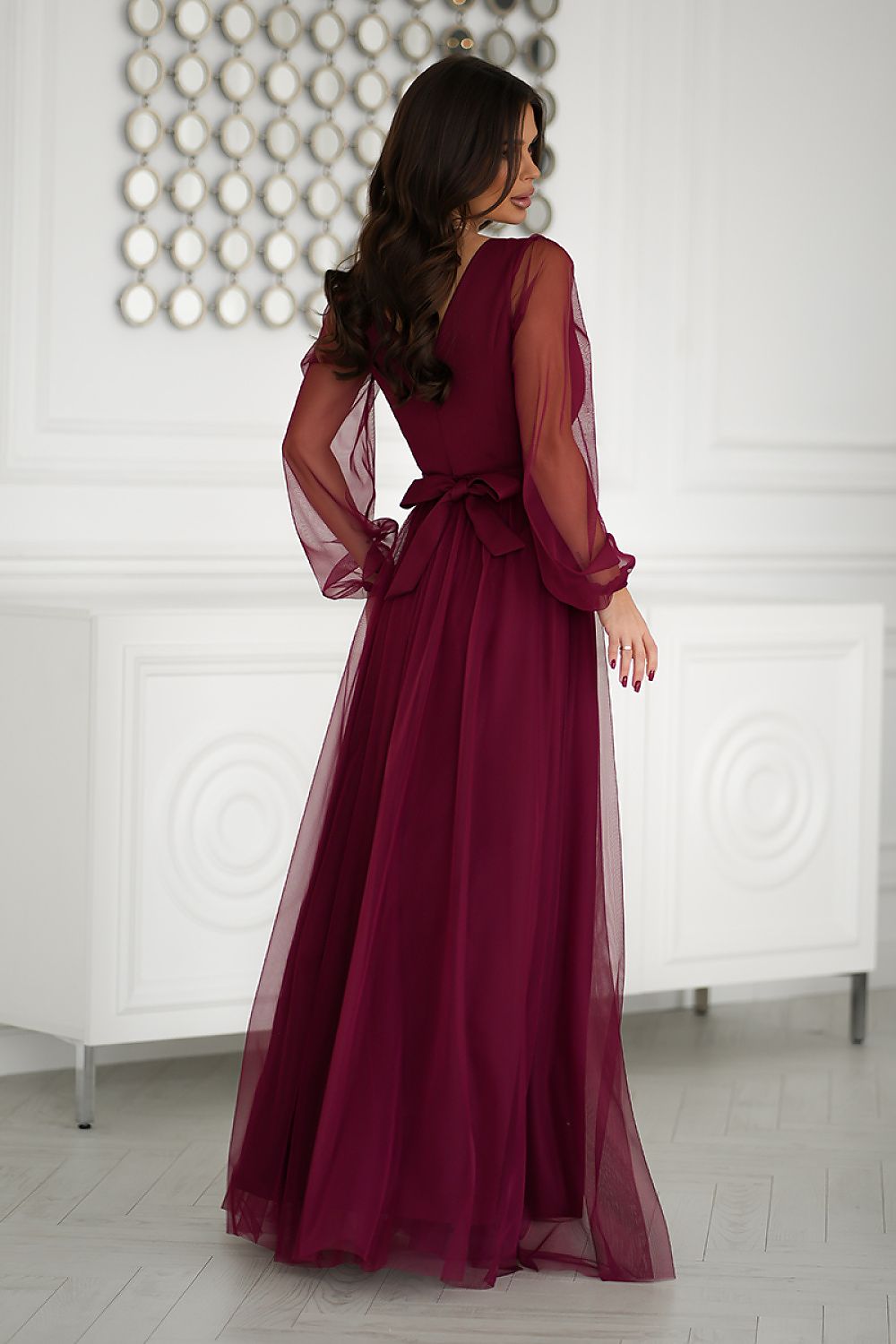 Graceful Long Dress Bicotone