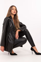 Elegant Eco-Leather Jacket Italy Moda