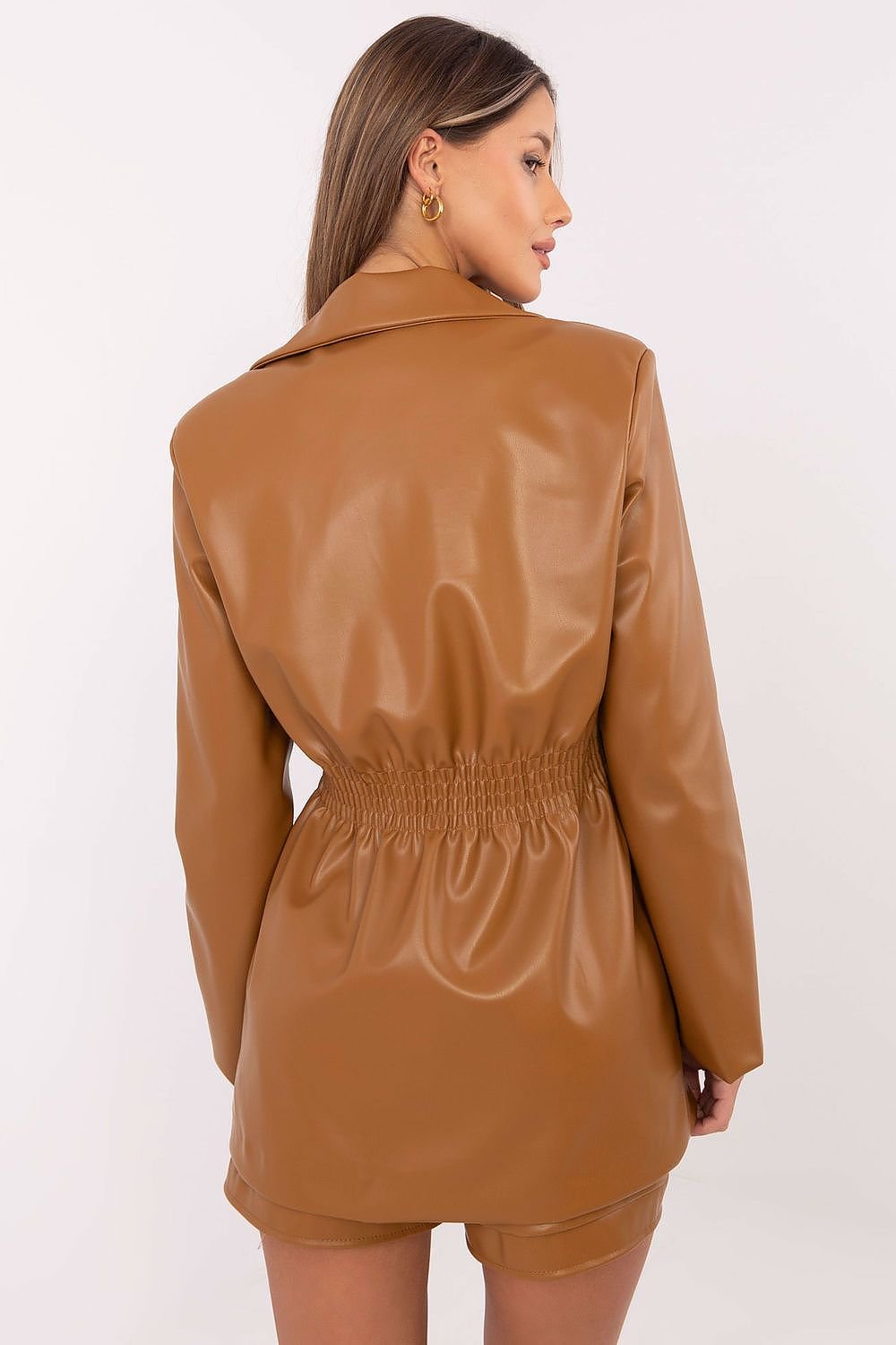 Elegant Eco-Leather Jacket Italy Moda