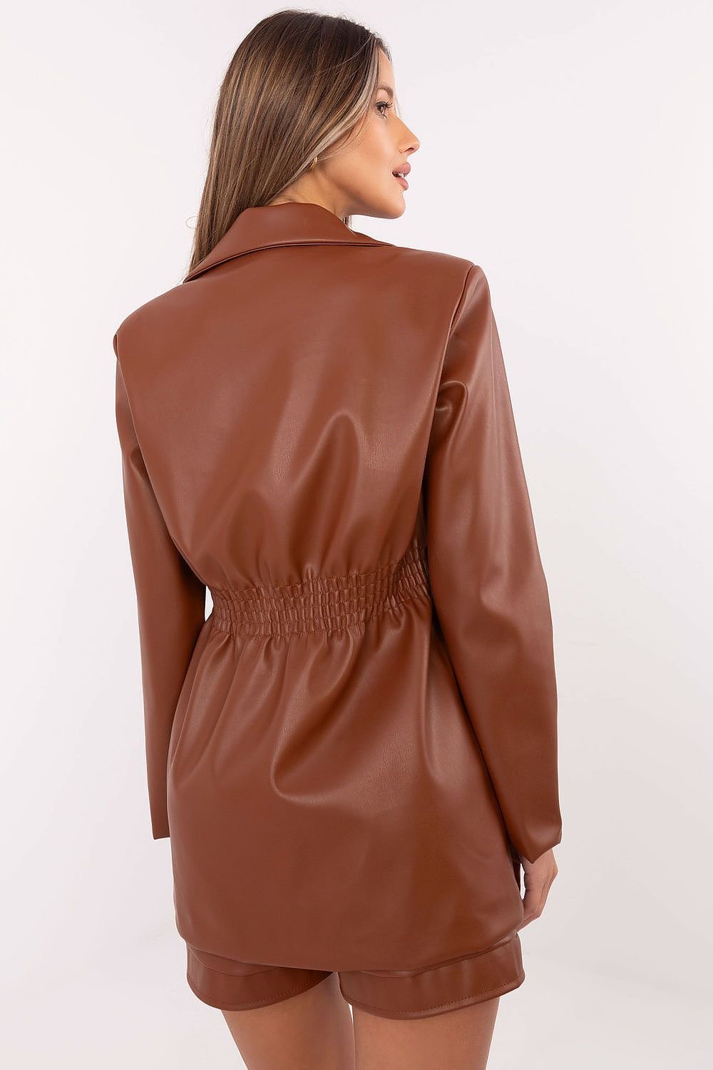 Elegant Eco-Leather Jacket Italy Moda