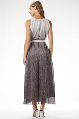 Elegant Ombre Sequin Maxi Dress Awama