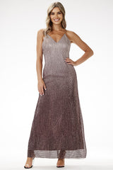 Elegant Strapless Sequin Maxi Dress Awama