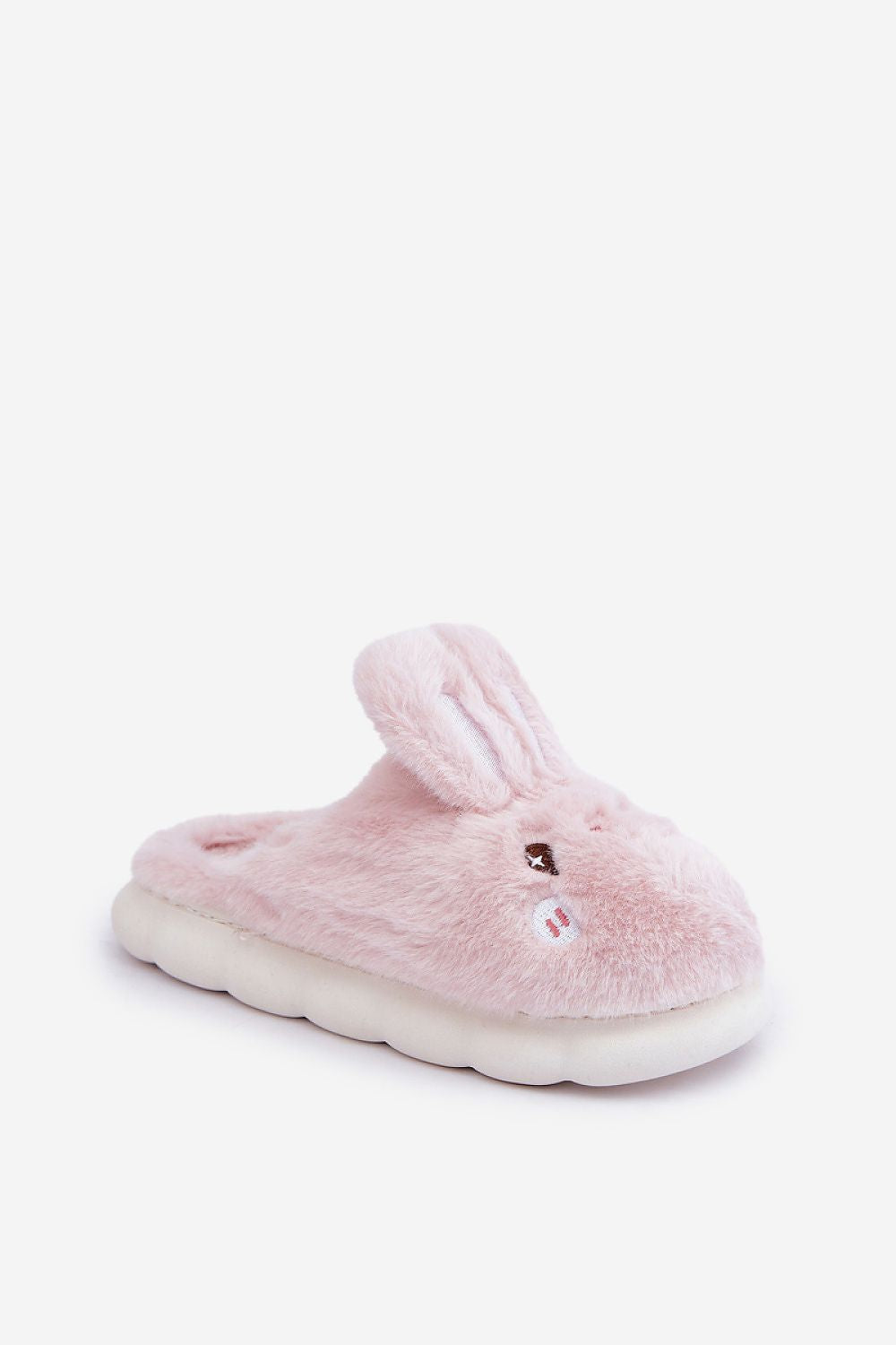 Charming Furry Slippers With Rabbit Motif