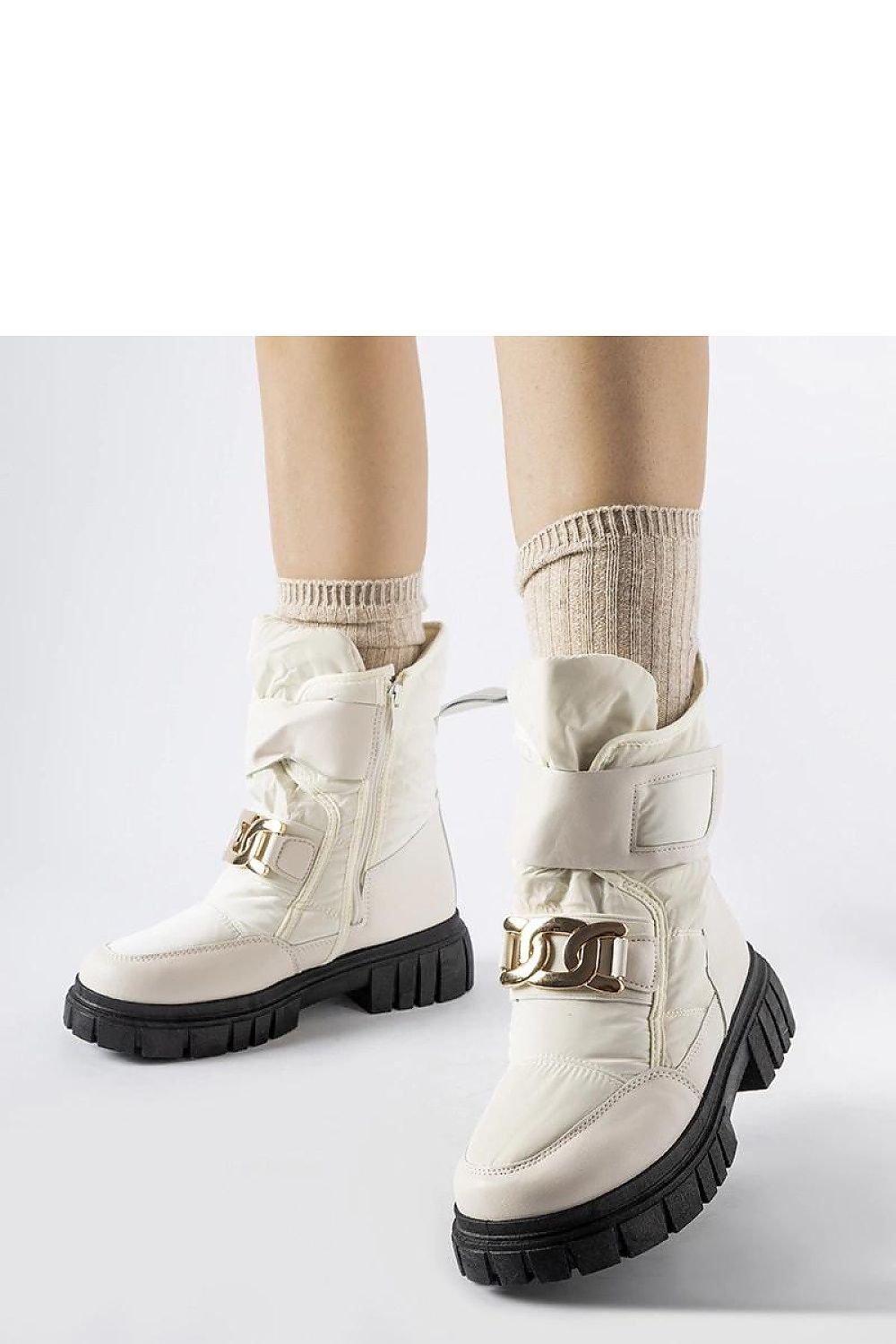 Elegant Beige Snow Boots Athos