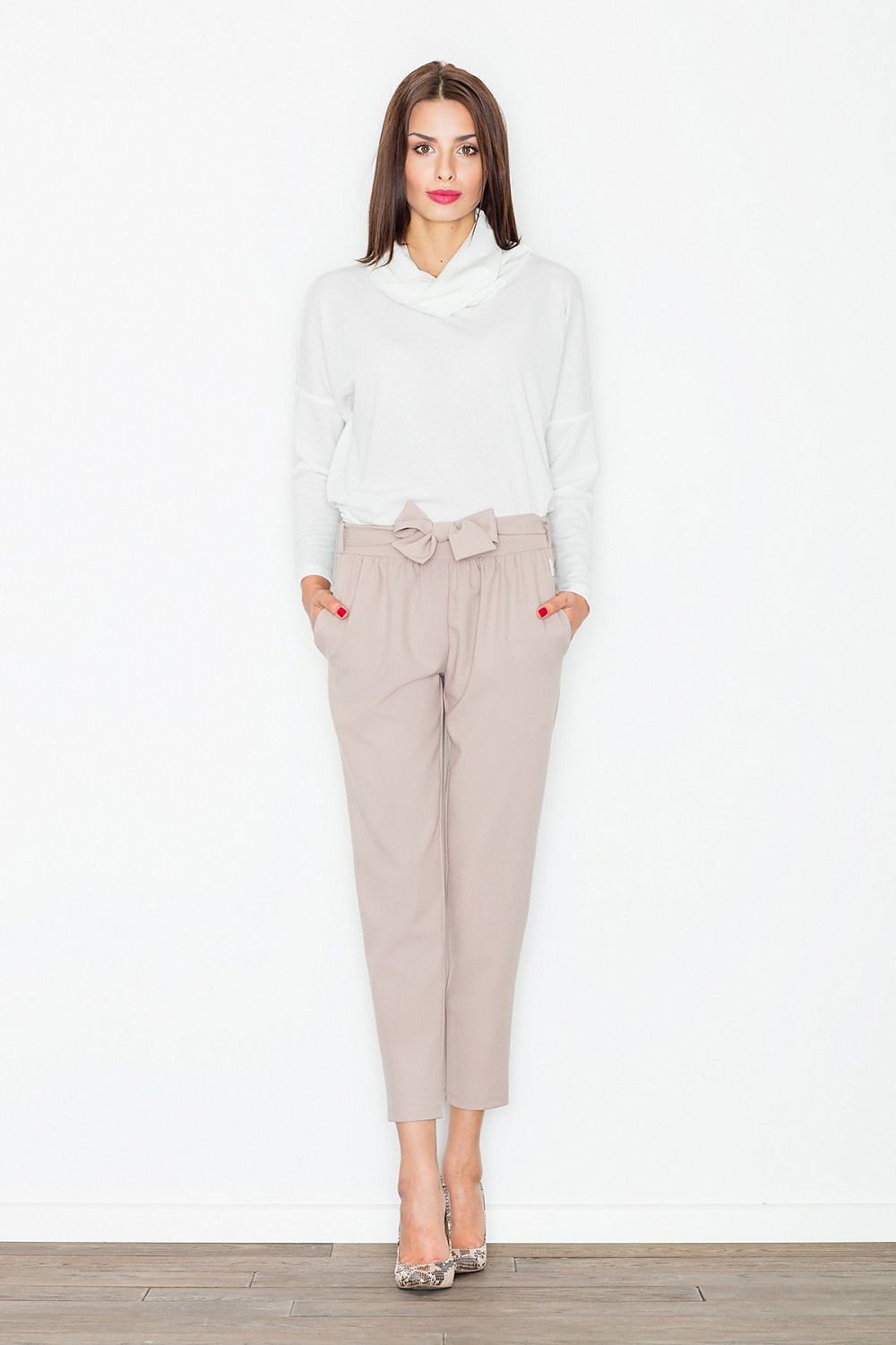 Decorative Crease Women's Trousers Figl