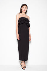 Elegant Frilled Maxi Dress Venaton