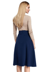 Feminine Flared Knee-Length Skirt Moe