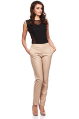 Eco-Leather Straight Leg Tube Pants Moe