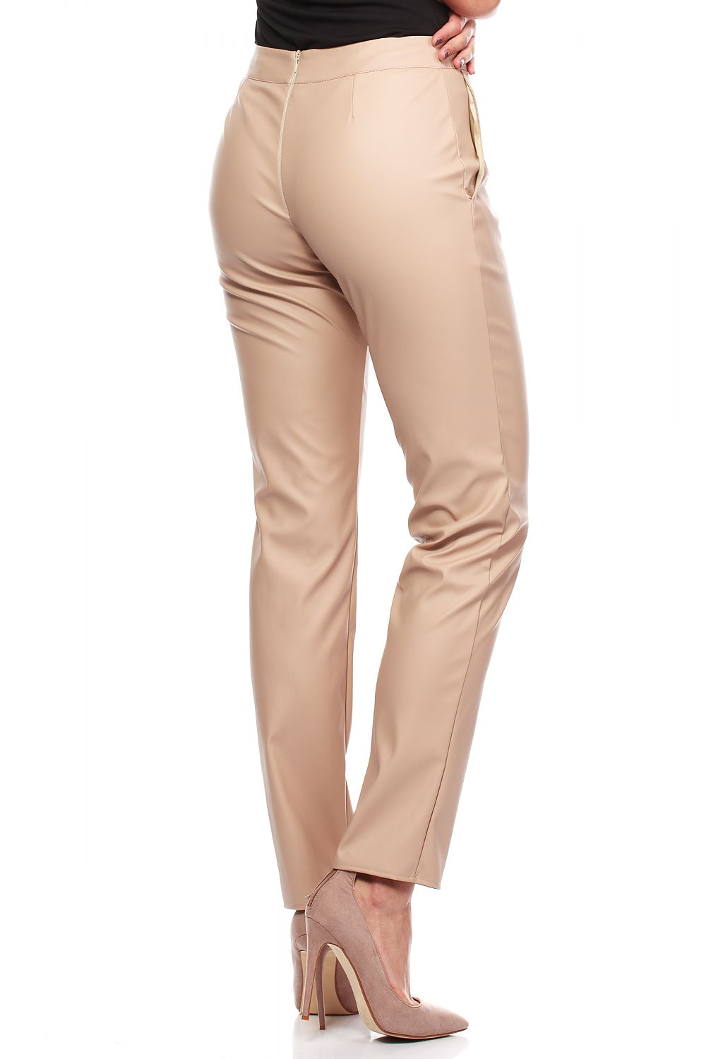 Eco-Leather Straight Leg Tube Pants Moe