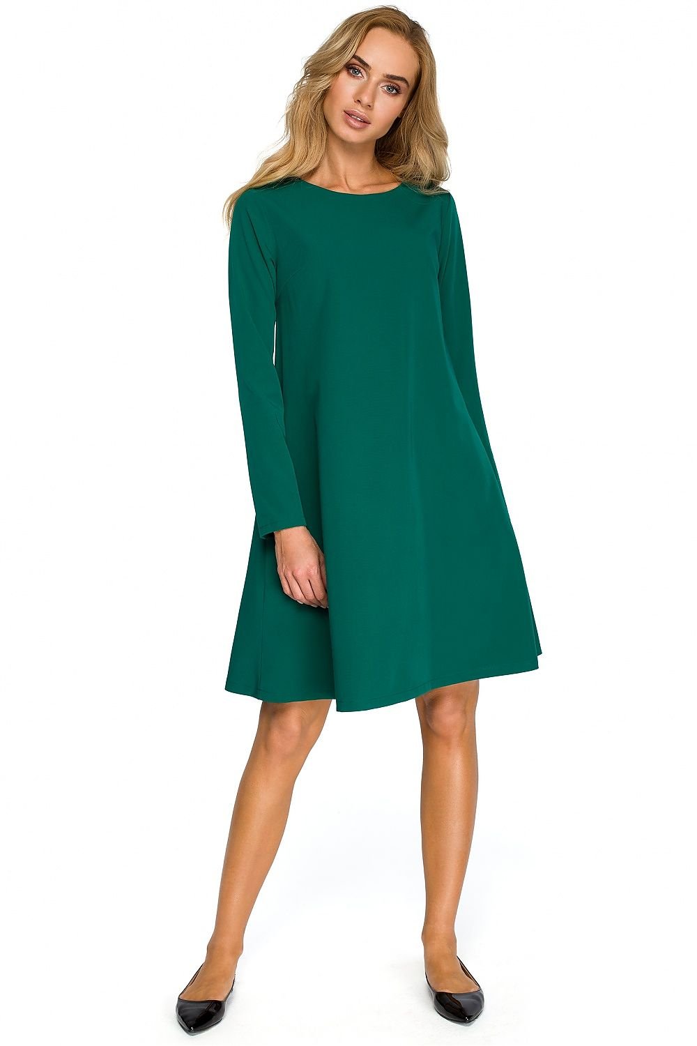 Chic Flared Dress With Pockets Stylove