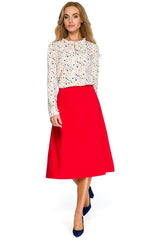 Classic A-Line Midi Skirt Stylove