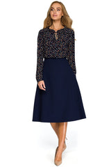 Classic A-Line Midi Skirt Stylove