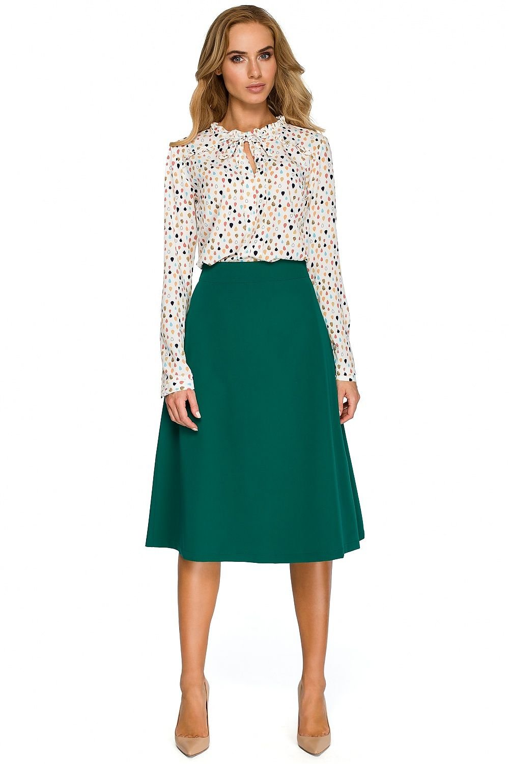 Classic A-Line Midi Skirt Stylove