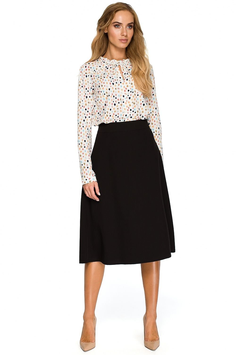 Classic A-Line Midi Skirt Stylove