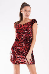 Elegant Sequined Short Dress YourNewStyle