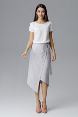 Asymmetrical Tie Waist Skirt Figl