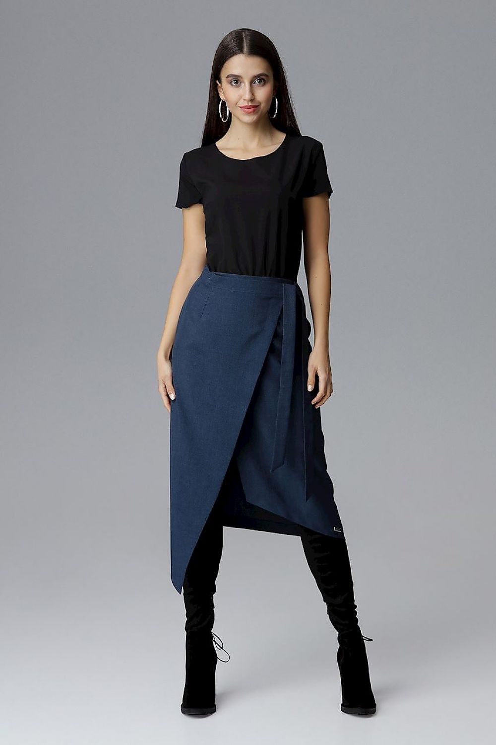 Asymmetrical Tie Waist Skirt Figl