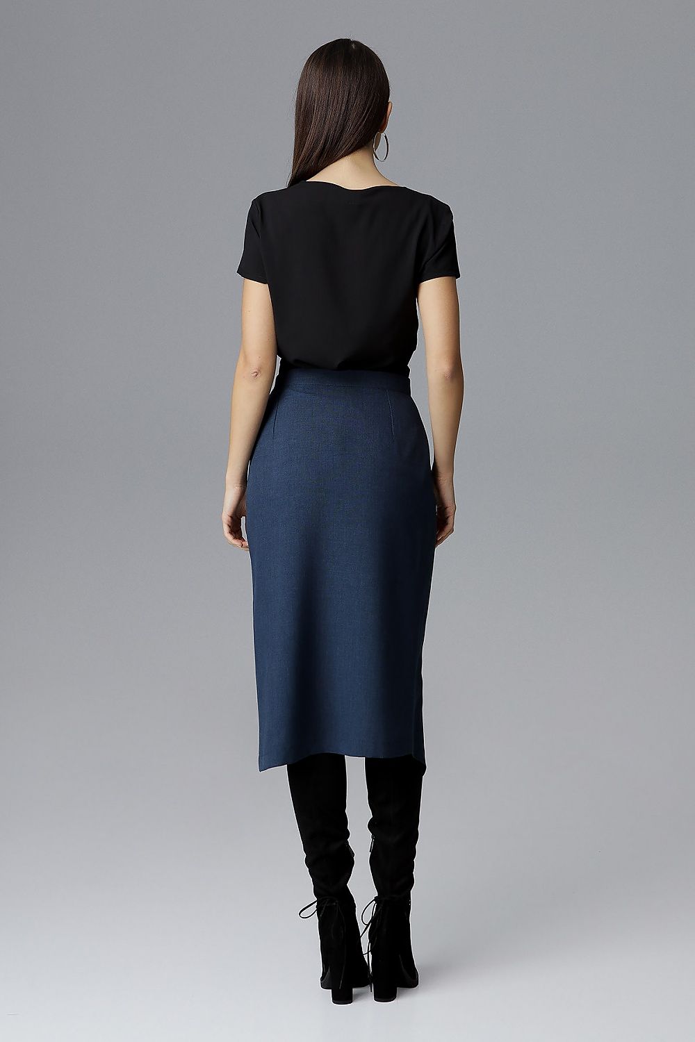 Asymmetrical Tie Waist Skirt Figl