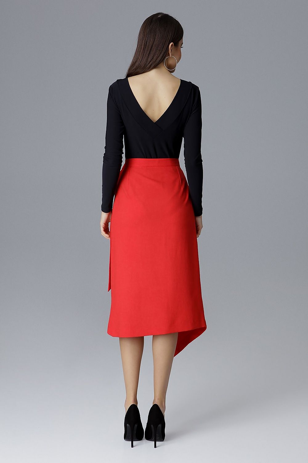 Asymmetrical Tie Waist Skirt Figl