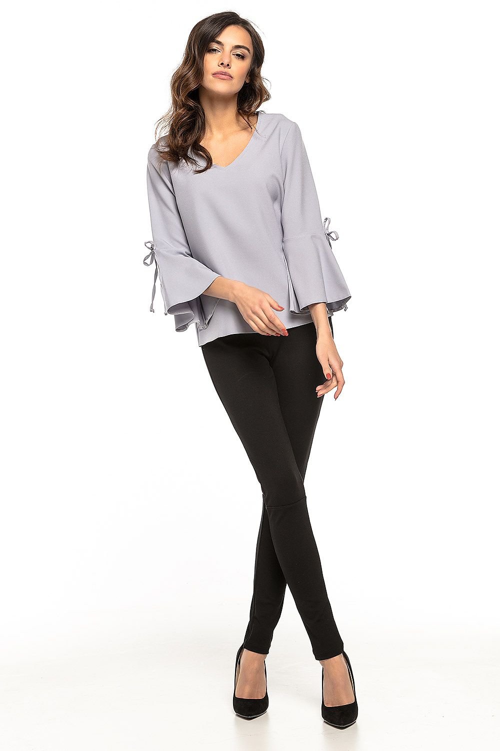 Elegant Loose V-Neck Blouse Tessita