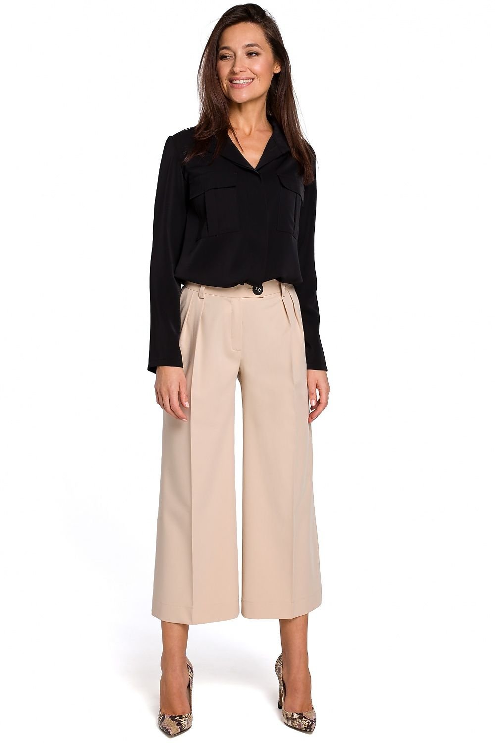 Loose One-Coloured Culottes Stylove