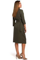 Elegant Shawl Collar Daydress Stylove