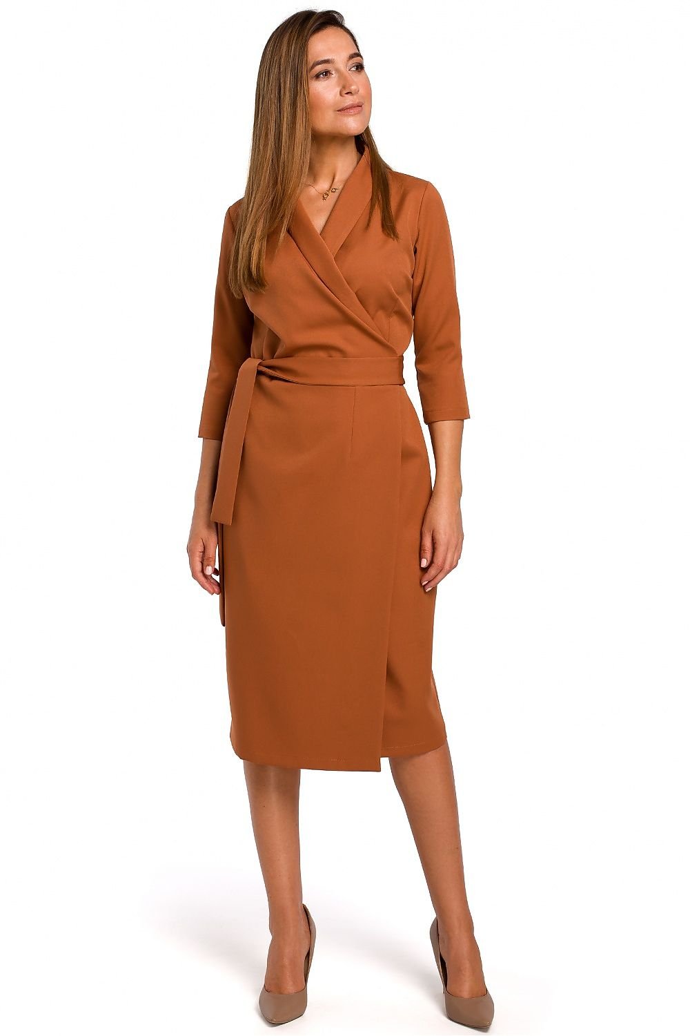 Elegant Shawl Collar Daydress Stylove