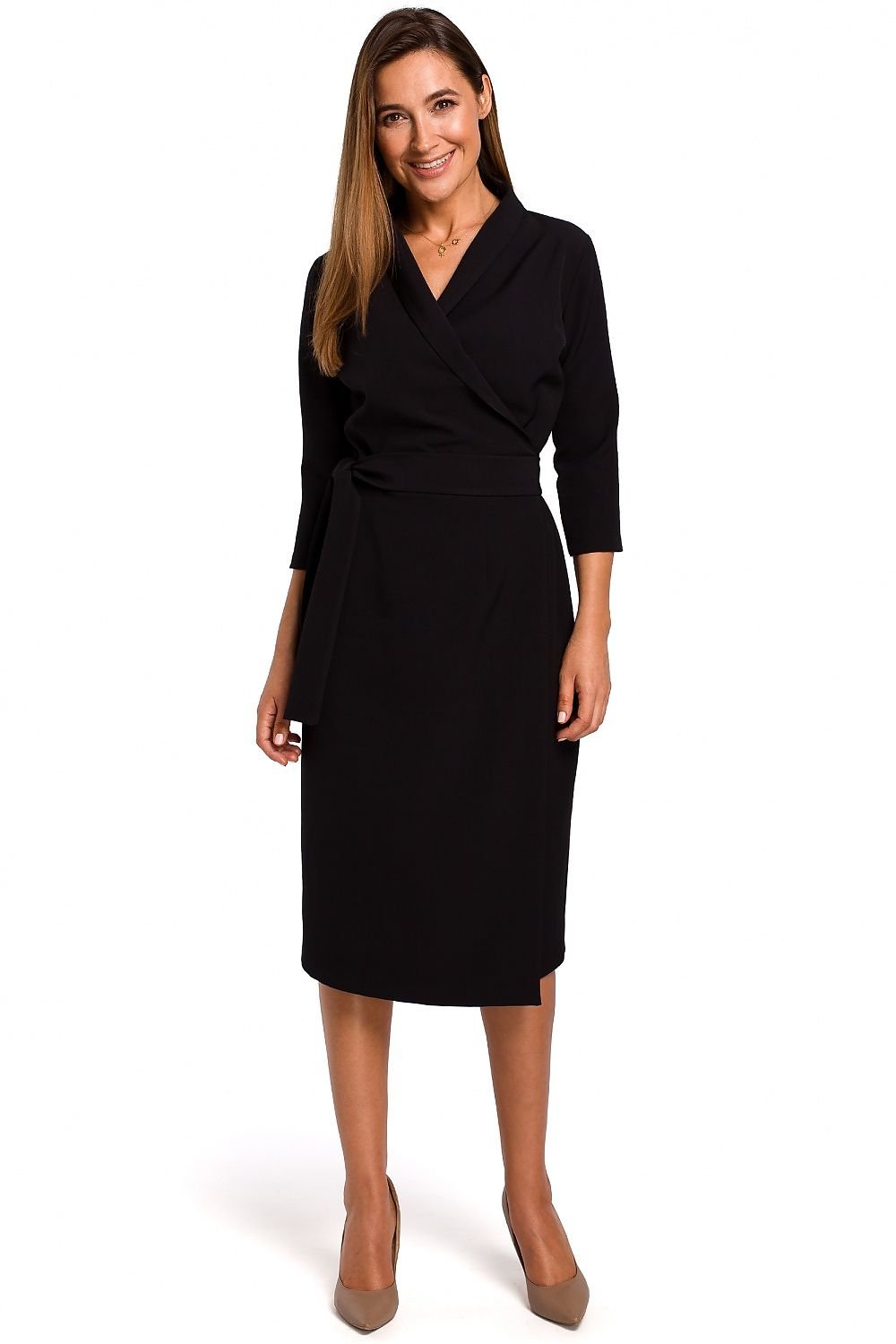 Elegant Shawl Collar Daydress Stylove