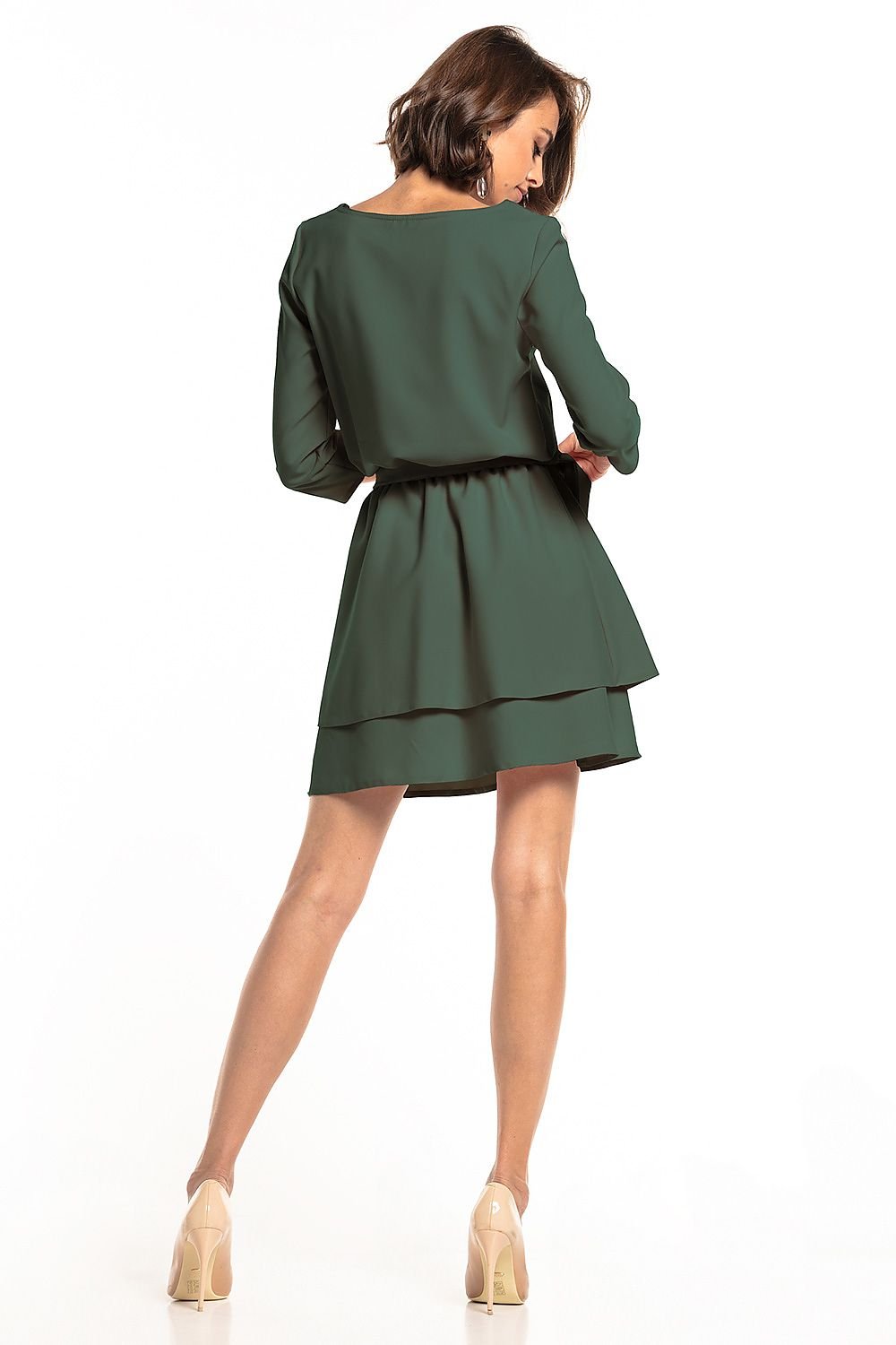 Double Skirt 3/4 Sleeve Dress Tessita