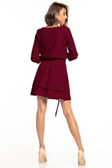 Double Skirt 3/4 Sleeve Dress Tessita