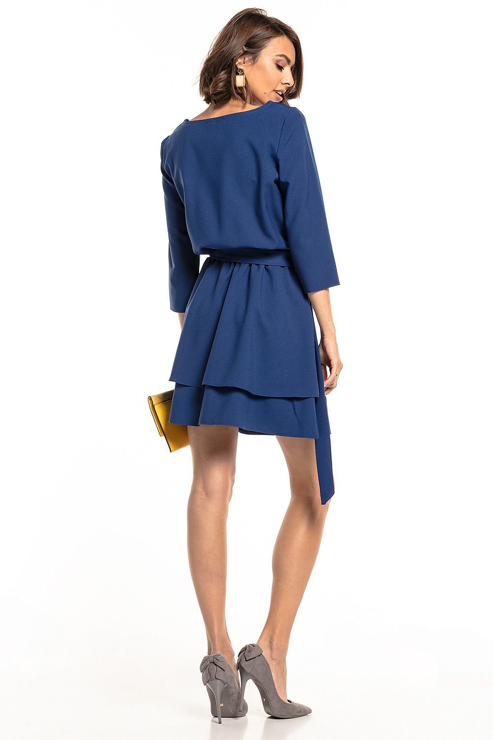 Double Skirt 3/4 Sleeve Dress Tessita