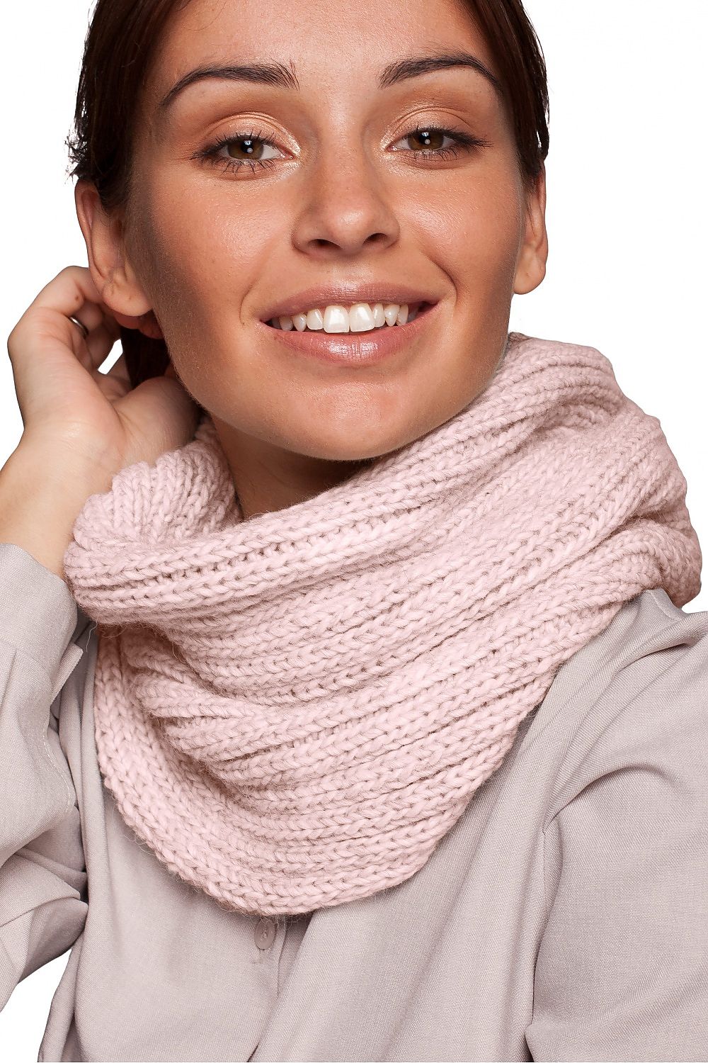 Fitted Warm Knit Infinity Scarf