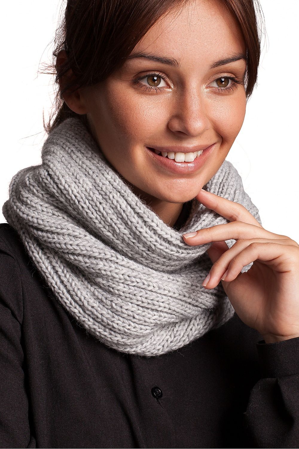 Fitted Warm Knit Infinity Scarf