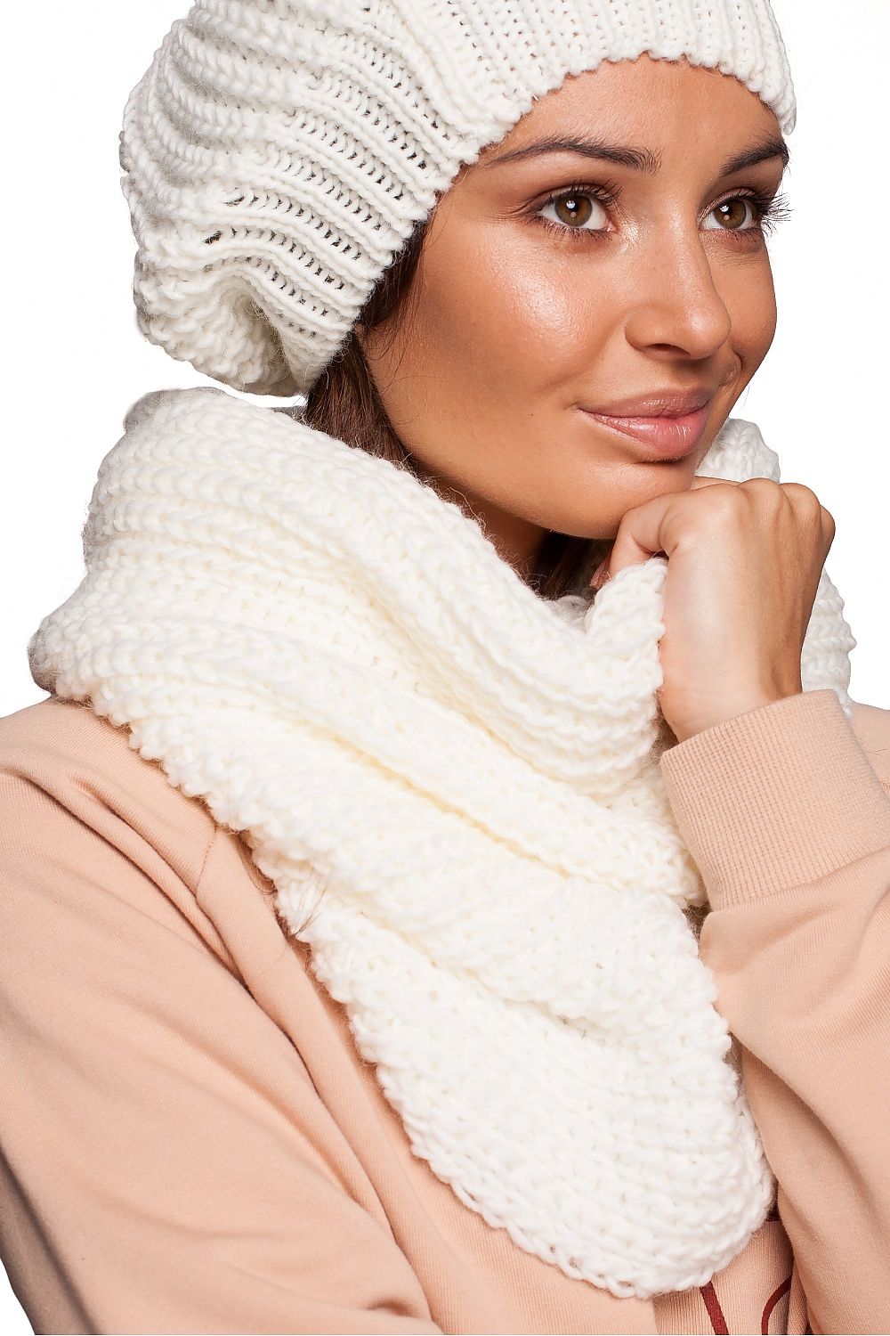 Warm Thick Ribbed Infinity Scarf BE Knit