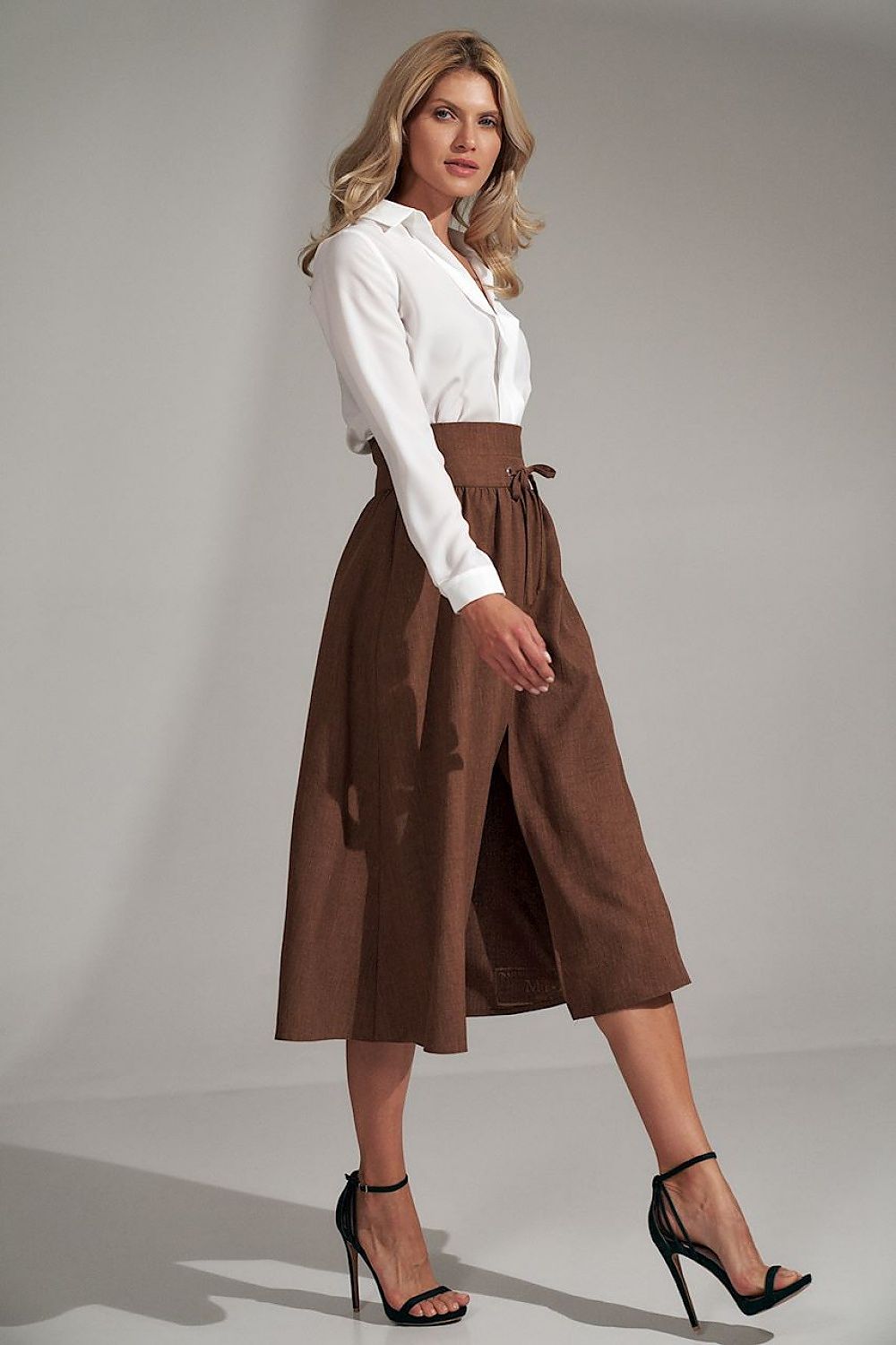 Flared Pleated Plaid Skirt Figl