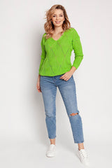 Loose Ribbed Openwork Sweater MKM