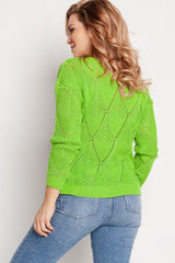 Loose Ribbed Openwork Sweater MKM