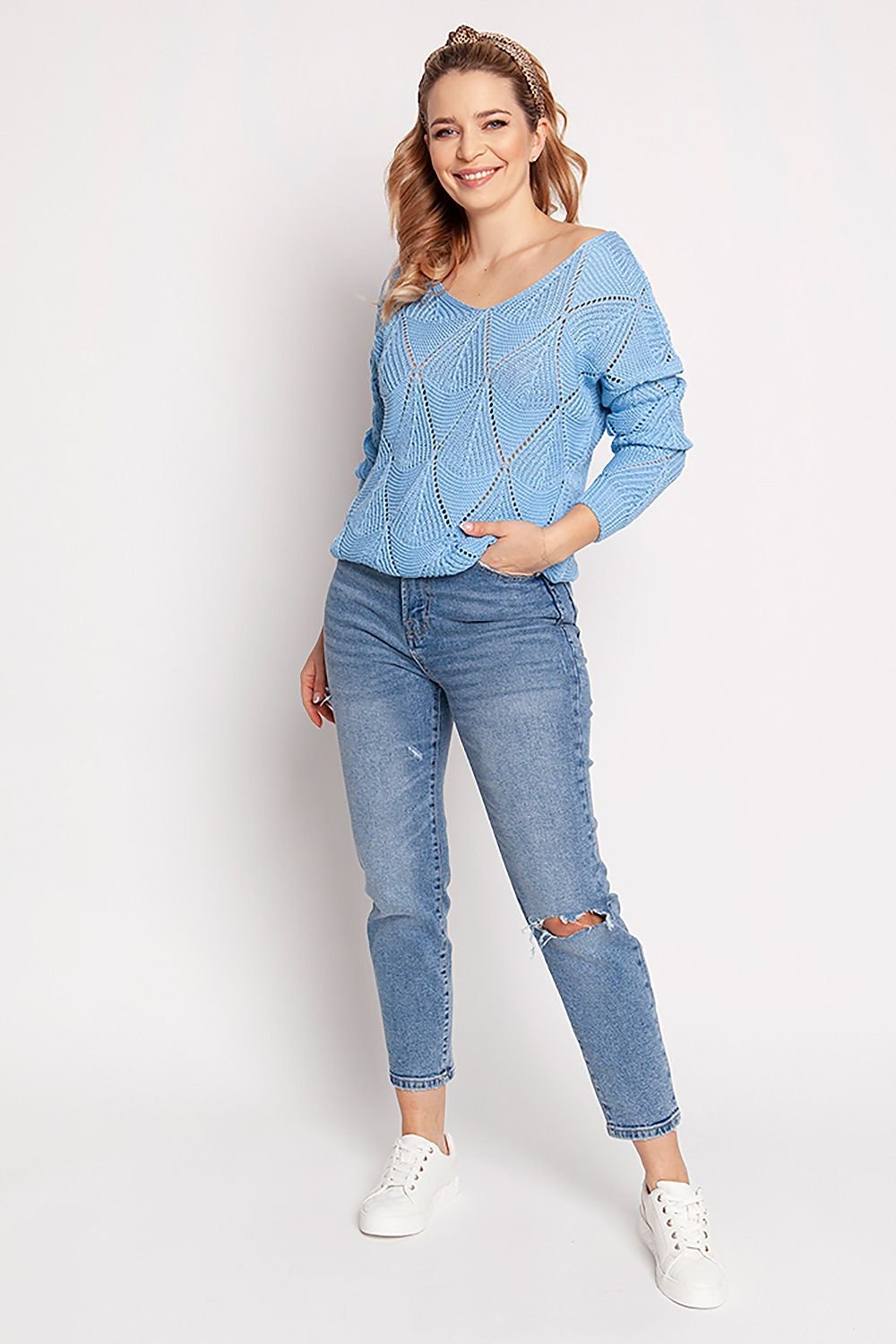 Loose Ribbed Openwork Sweater MKM