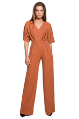 Wide Leg Batwing Sleeve Jumpsuit Stylove