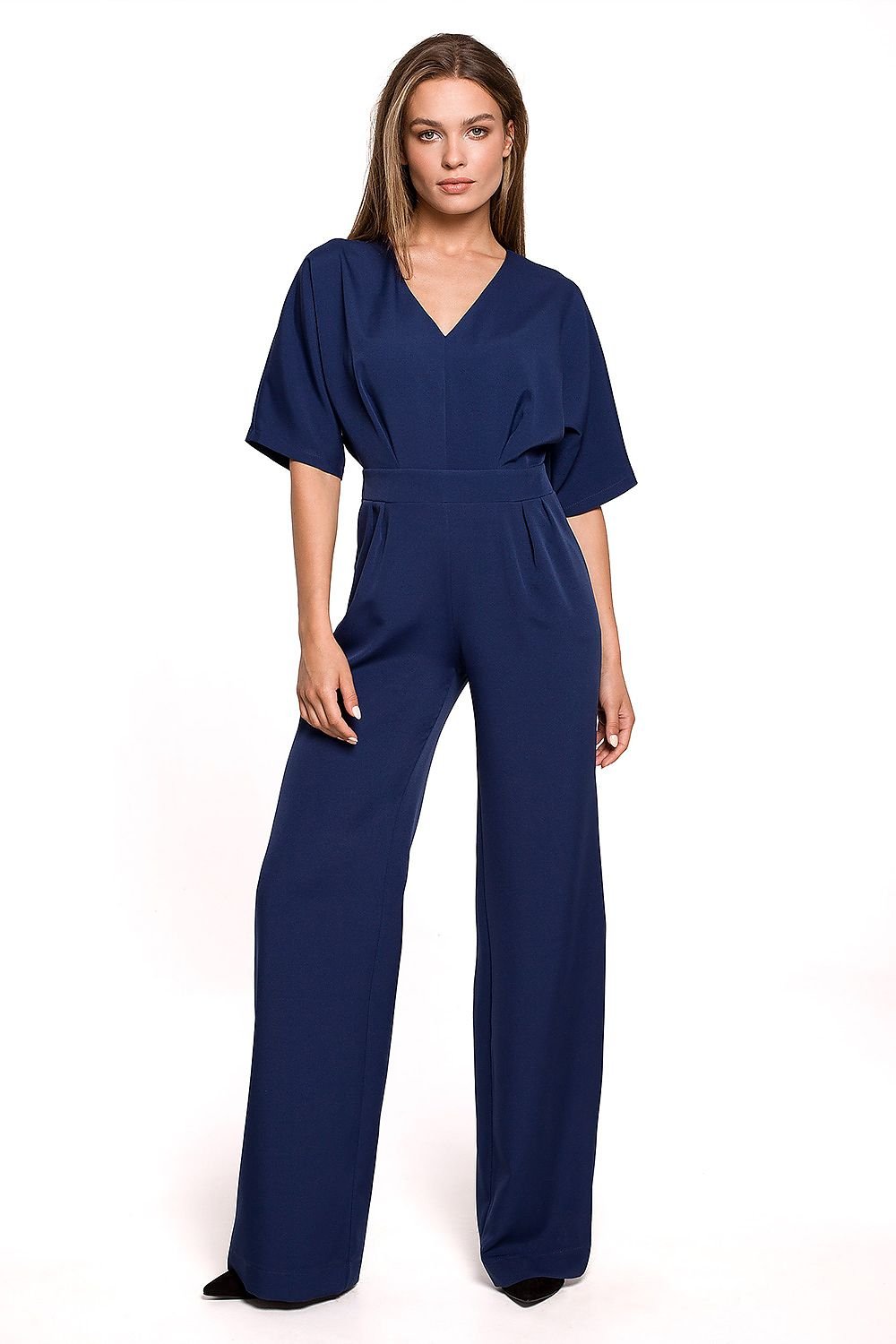 Wide Leg Batwing Sleeve Jumpsuit Stylove