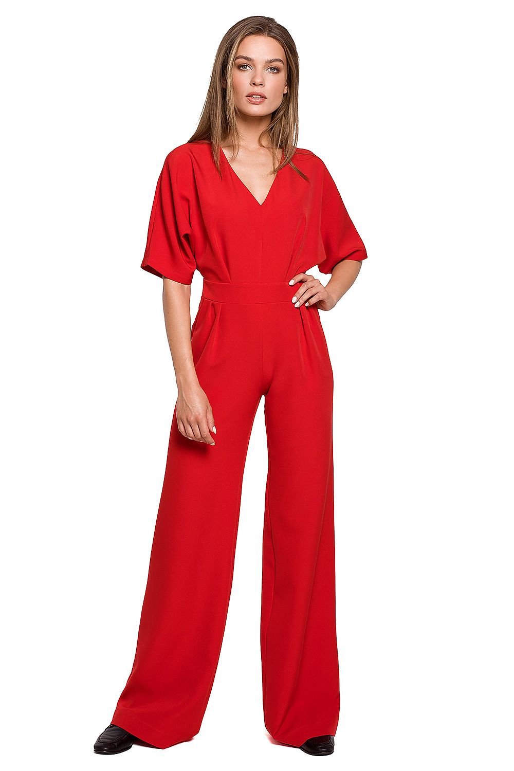 Wide Leg Batwing Sleeve Jumpsuit Stylove