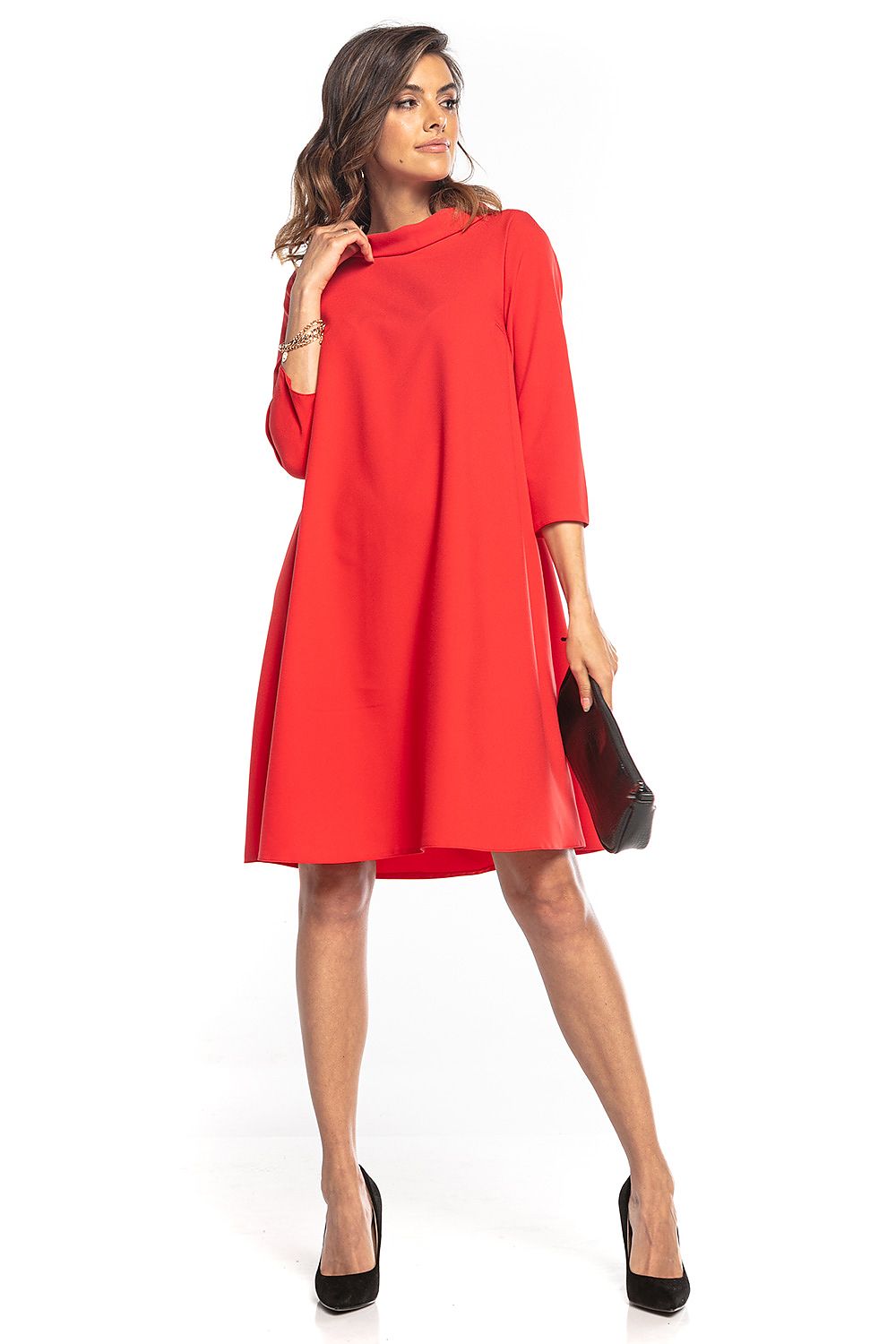 Elegant Midi Trapeze Dress Tessita