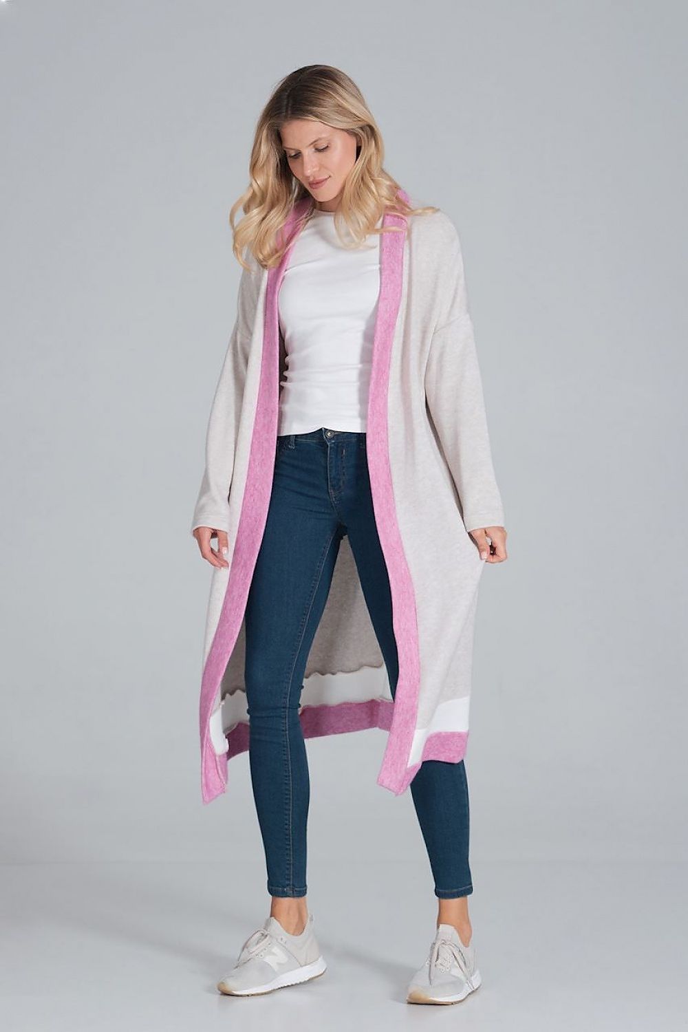 Warm Tri-Color Long Sleeve Cardigan Figl