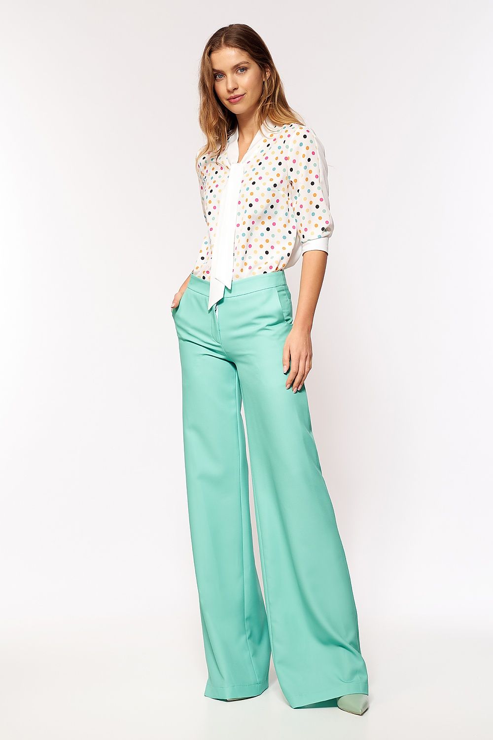 Soft Pink Palazzo Pants Nife